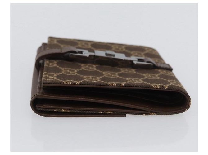 Portafoglio Jackie GG Canvas Gucci Marrone Argento 035 2773 2131 Auth am10798V - vista 5
