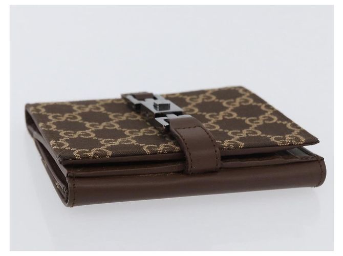 Portafoglio Jackie GG Canvas Gucci Marrone Argento 035 2773 2131 Auth am10798V - vista 6