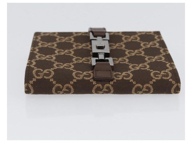 Portafoglio Jackie GG Canvas Gucci Marrone Argento 035 2773 2131 Auth am10798V - vista 7