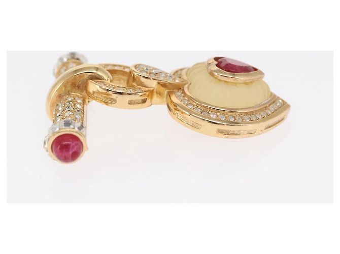 Ohrring Brosche Christian Dior aus Metall in Goldton Auth 169930V - Ansicht 5