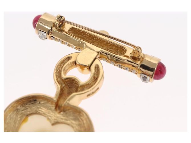 Ohrring Brosche Christian Dior aus Metall in Goldton Auth 169930V - Ansicht 9