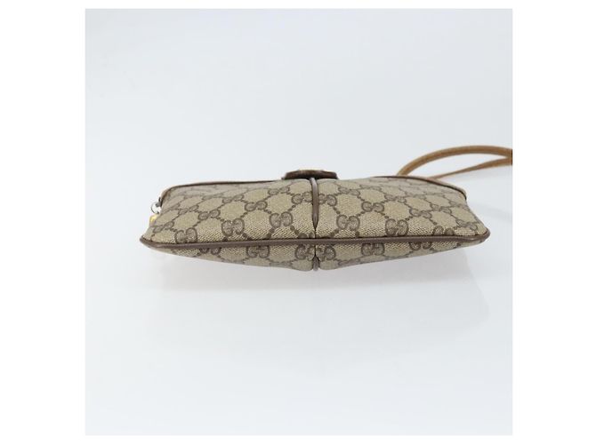 Borsa Sherry Line GG Supreme Web di GUCCI in PVC beige e oro 68 02 047 Auth 172006 D'oro - vista 10