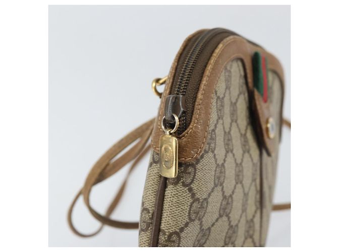 Borsa Sherry Line GG Supreme Web di GUCCI in PVC beige e oro 68 02 047 Auth 172006 D'oro - vista 16