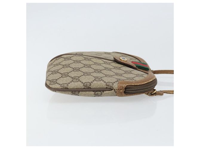 Borsa Sherry Line GG Supreme Web di GUCCI in PVC beige e oro 68 02 047 Auth 172006 D'oro - vista 4