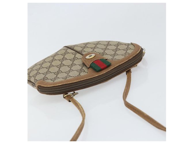 Borsa Sherry Line GG Supreme Web di GUCCI in PVC beige e oro 68 02 047 Auth 172006 D'oro - vista 6