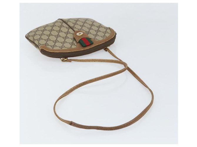 Borsa Sherry Line GG Supreme Web di GUCCI in PVC beige e oro 68 02 047 Auth 172006 D'oro - vista 7
