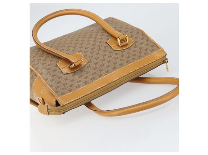 Gucci Borsa a mano Micro GG Supreme in PVC beige e oro 002 58 0219 Auth BA10396 D'oro - vista 6