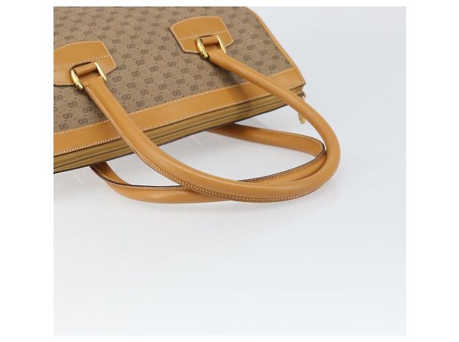 Gucci Borsa a mano Micro GG Supreme in PVC beige e oro 002 58 0219 Auth BA10396 D'oro - vista 7