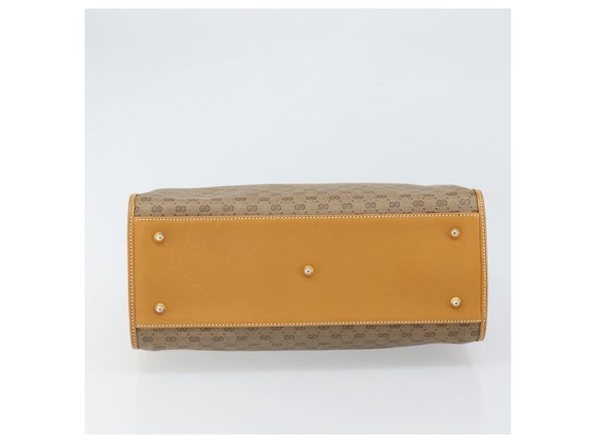 Gucci Borsa a mano Micro GG Supreme in PVC beige e oro 002 58 0219 Auth BA10396 D'oro - vista 9