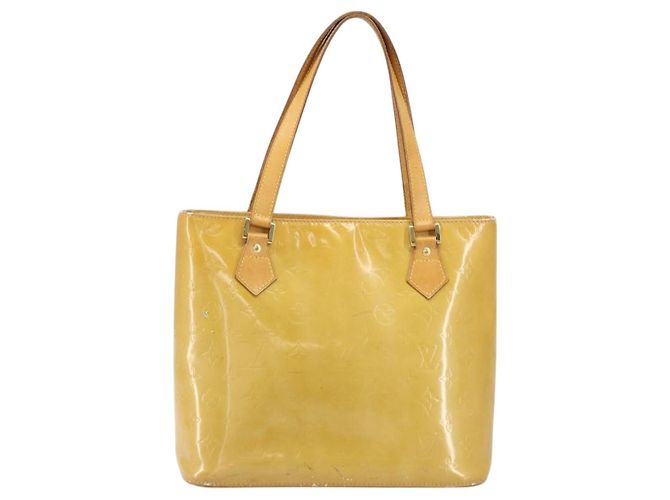 LOUIS VUITTON Borsa a Mano Houston Monogram Vernis Beige M91004 LV Auth 171560 - vista 13