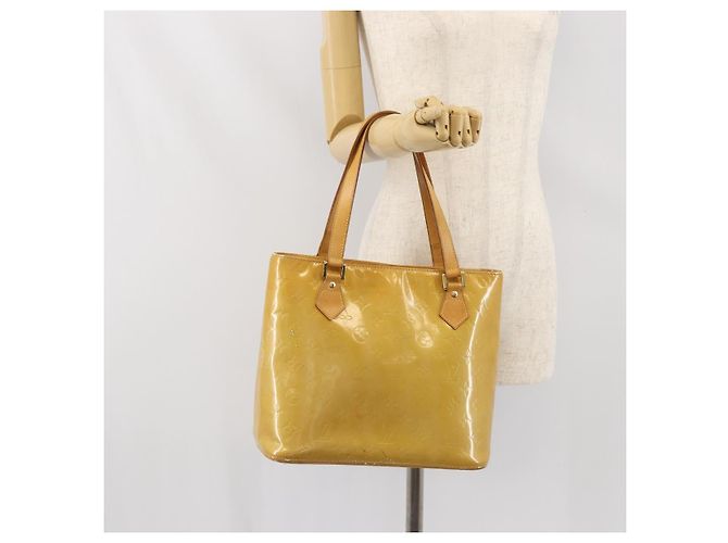 LOUIS VUITTON Borsa a Mano Houston Monogram Vernis Beige M91004 LV Auth 171560 - vista 27
