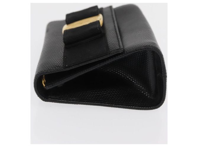 Borsa a Spalla Vara Ribbon in Pelle Salvatore Ferragamo Oro Nero Auth 171668 - vista 5