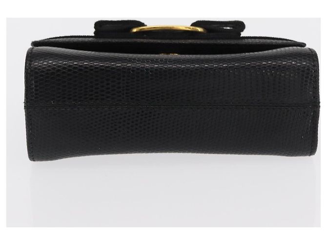 Borsa a Spalla Vara Ribbon in Pelle Salvatore Ferragamo Oro Nero Auth 171668 - vista 7