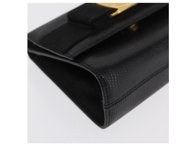 Borsa a Spalla Vara Ribbon in Pelle Salvatore Ferragamo Oro Nero Auth 171668 - vista 8