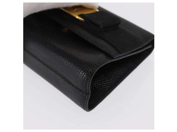 Borsa a Spalla Vara Ribbon in Pelle Salvatore Ferragamo Oro Nero Auth 171668 - vista 9