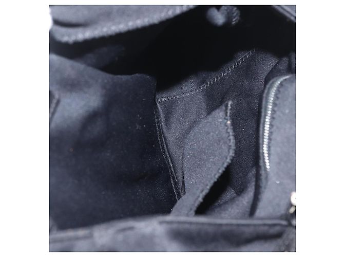 FENDI Mamma Baguette Borsa Tote Nylon Nero Argento Auth 171610 - vista 11