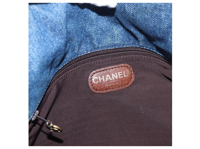 Borsa Tote CHANEL Denim Blu CC Auth BA10505 - vista 15