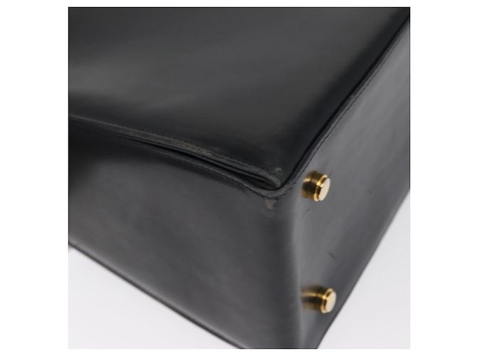 Borsa a mano in pelle Gancini Salvatore Ferragamo 2 in 1 Blu Navy Oro Auth 170776 - vista 14