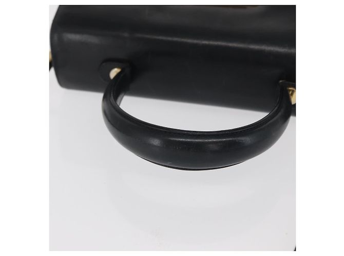 Borsa a mano in pelle Gancini Salvatore Ferragamo 2 in 1 Blu Navy Oro Auth 170776 - vista 7