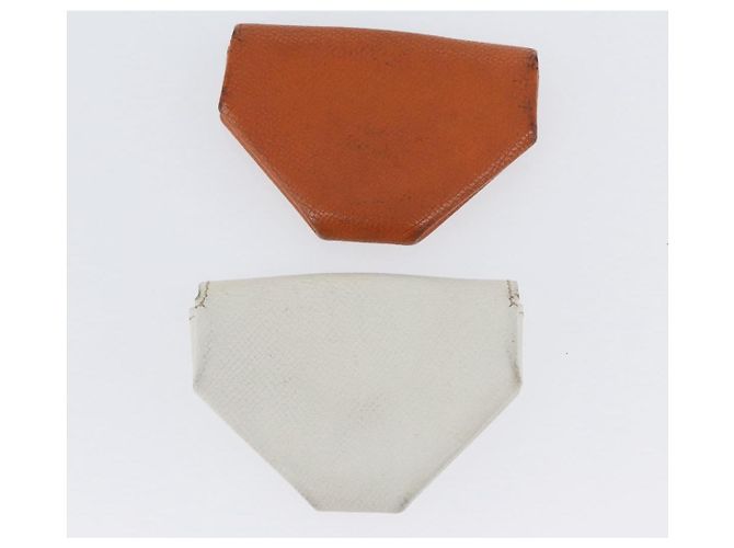 Hermès Porta-moedas HERMES Van Cator em couro 4 peças azul claro laranja branco Auth 165957 - vista 12