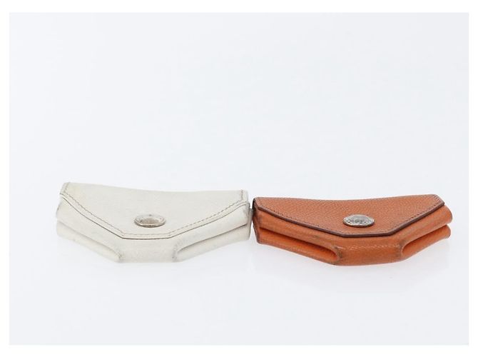 Hermès Porta-moedas HERMES Van Cator em couro 4 peças azul claro laranja branco Auth 165957 - vista 15