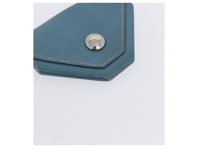 Hermès Porta-moedas HERMES Van Cator em couro 4 peças azul claro laranja branco Auth 165957 - vista 8
