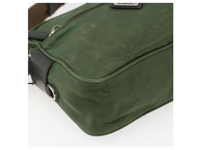 Borsa a Spalla PRADA in Nylon Verde Argento Autentica ti3679 - vista 14