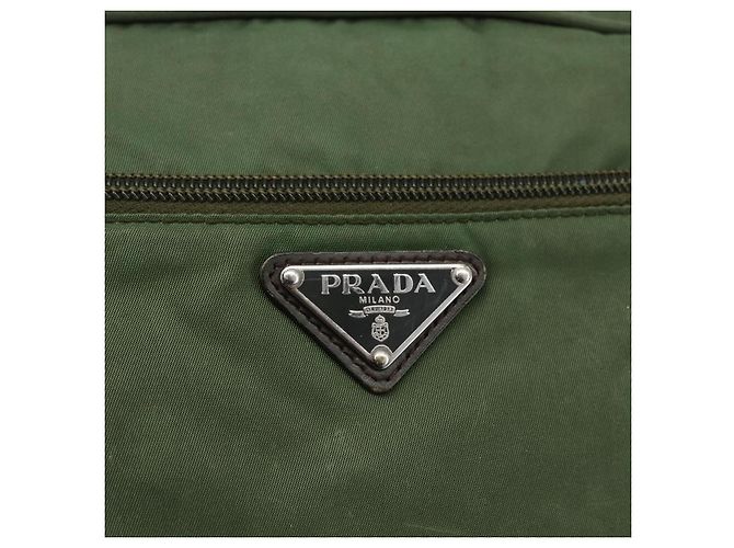 Borsa a Spalla PRADA in Nylon Verde Argento Autentica ti3679 - vista 17