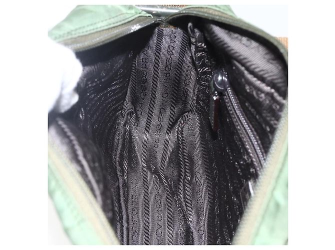 Borsa a Spalla PRADA in Nylon Verde Argento Autentica ti3679 - vista 21