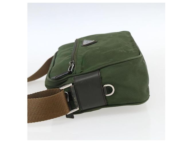 Borsa a Spalla PRADA in Nylon Verde Argento Autentica ti3679 - vista 3