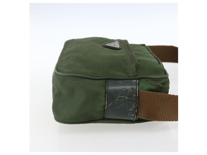 Borsa a Spalla PRADA in Nylon Verde Argento Autentica ti3679 - vista 4