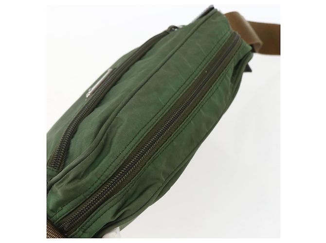 Borsa a Spalla PRADA in Nylon Verde Argento Autentica ti3679 - vista 6