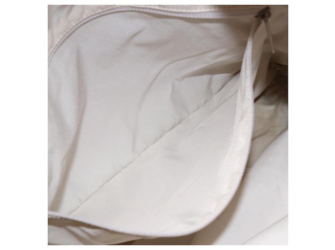 CHANEL Nuova Borsa Tote da Viaggio Nylon Beige Argento CC Auth BA10644 - vista 22