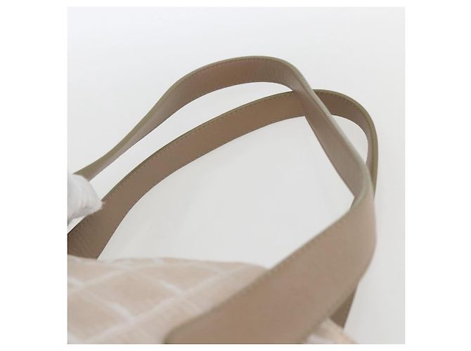 CHANEL Nuova Borsa Tote da Viaggio Nylon Beige Argento CC Auth BA10644 - vista 8