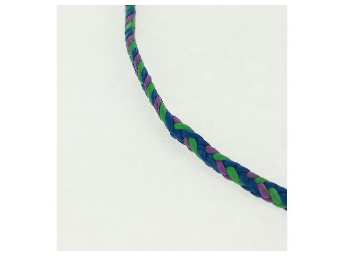 Bracciale dell'amicizia in ottone Louis Vuitton metallo blu M0967Z LV Auth 169944M - vista 10