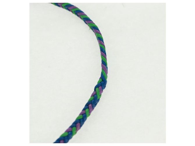 Bracciale dell'amicizia in ottone Louis Vuitton metallo blu M0967Z LV Auth 169944M - vista 5