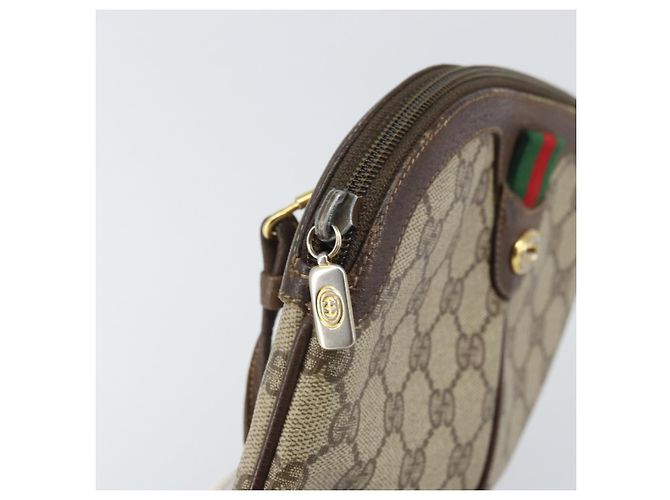 Borsa Sherry Line GG Supreme Web di GUCCI in PVC beige e oro 904 02 047 Auth 171964 D'oro - vista 15