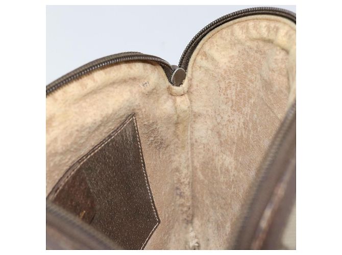 Borsa Sherry Line GG Supreme Web di GUCCI in PVC beige e oro 904 02 047 Auth 171964 D'oro - vista 19