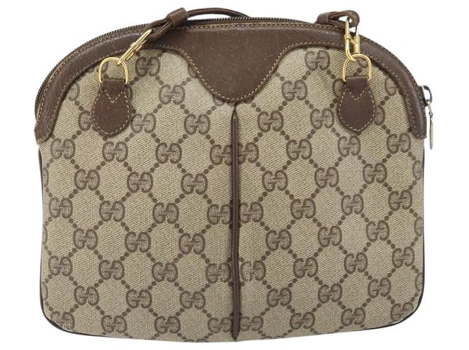 Borsa Sherry Line GG Supreme Web di GUCCI in PVC beige e oro 904 02 047 Auth 171964 D'oro - vista 3