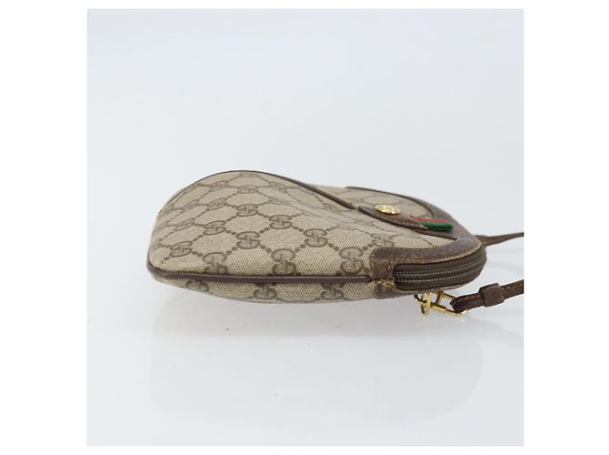 Borsa Sherry Line GG Supreme Web di GUCCI in PVC beige e oro 904 02 047 Auth 171964 D'oro - vista 4