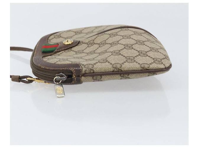Borsa Sherry Line GG Supreme Web di GUCCI in PVC beige e oro 904 02 047 Auth 171964 D'oro - vista 5