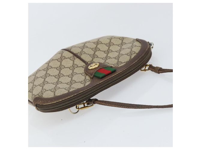 Borsa Sherry Line GG Supreme Web di GUCCI in PVC beige e oro 904 02 047 Auth 171964 D'oro - vista 6