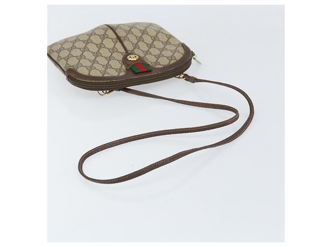 Borsa Sherry Line GG Supreme Web di GUCCI in PVC beige e oro 904 02 047 Auth 171964 D'oro - vista 7