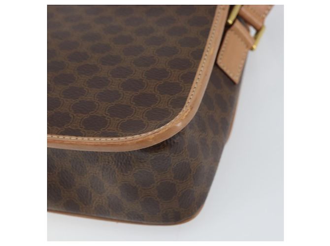 Céline Borsa a spalla circolare in tela Macadam CELINE in pelle PVC marrone oro Auth 169869 D'oro - vista 12