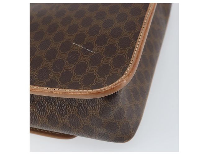 Céline Borsa a spalla circolare in tela Macadam CELINE in pelle PVC marrone oro Auth 169869 D'oro - vista 13