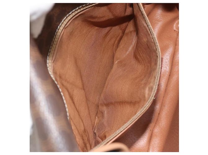 Céline Borsa a spalla circolare in tela Macadam CELINE in pelle PVC marrone oro Auth 169869 D'oro - vista 22
