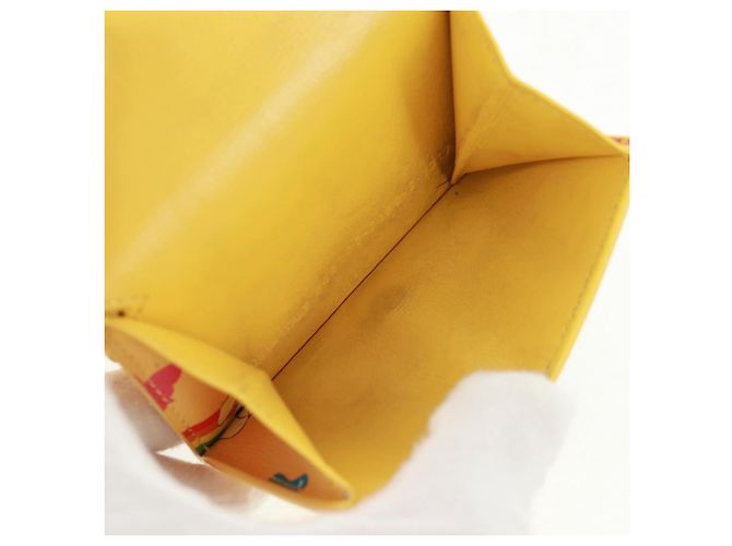 Balenciaga Portafoglio Puppy in pelle giallo argento Auth BA10560AV - vista 14