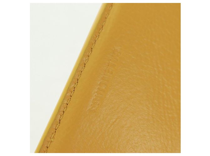 Balenciaga Portafoglio Puppy in pelle giallo argento Auth BA10560AV - vista 16