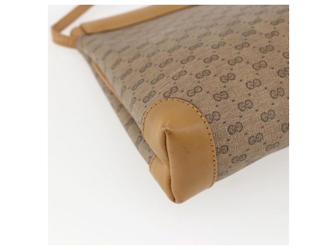 Gucci Borsa a spalla Micro GG Supreme in PVC Beige Oro Auth ti3673 D'oro - vista 13
