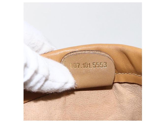 Gucci Borsa a spalla Micro GG Supreme in PVC Beige Oro Auth ti3673 D'oro - vista 18